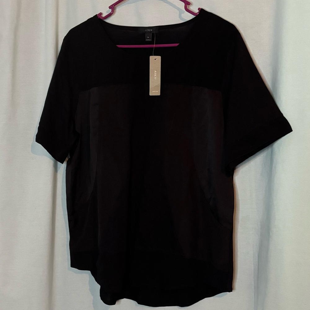 J. Crew Black Short Sleeve Top